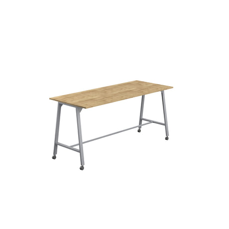 Titan Mobile High Maker Rectangular Table | 1200 X 1000 | White/Sorano Oak