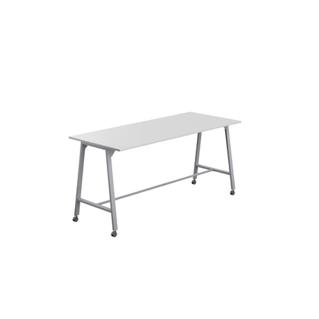 Titan Mobile High Maker Rectangular Table | 1200 X 1000 | White/Sorano Oak