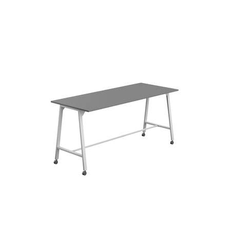 Titan Mobile High Maker Rectangular Table | 1200 X 1000 | White/Sorano Oak