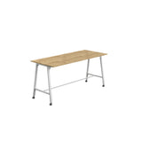 Titan Mobile High Maker Rectangular Table | 1200 X 1000 | White/Sorano Oak