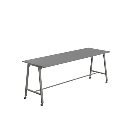 Titan Mobile High Maker Rectangular Table | 1200 X 1000 | White/Sorano Oak