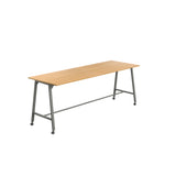 Titan Mobile High Maker Rectangular Table | 1200 X 1000 | White/Sorano Oak