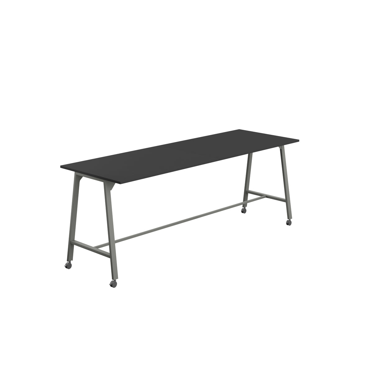 Titan Mobile High Maker Rectangular Table | 1200 X 1000 | White/Sorano Oak