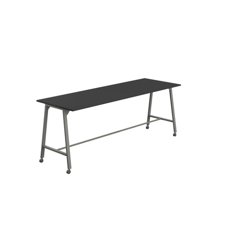 Titan Mobile High Maker Rectangular Table | 1200 X 1000 | White/Sorano Oak