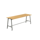 Titan Mobile High Maker Rectangular Table | 1200 X 1000 | White/Sorano Oak