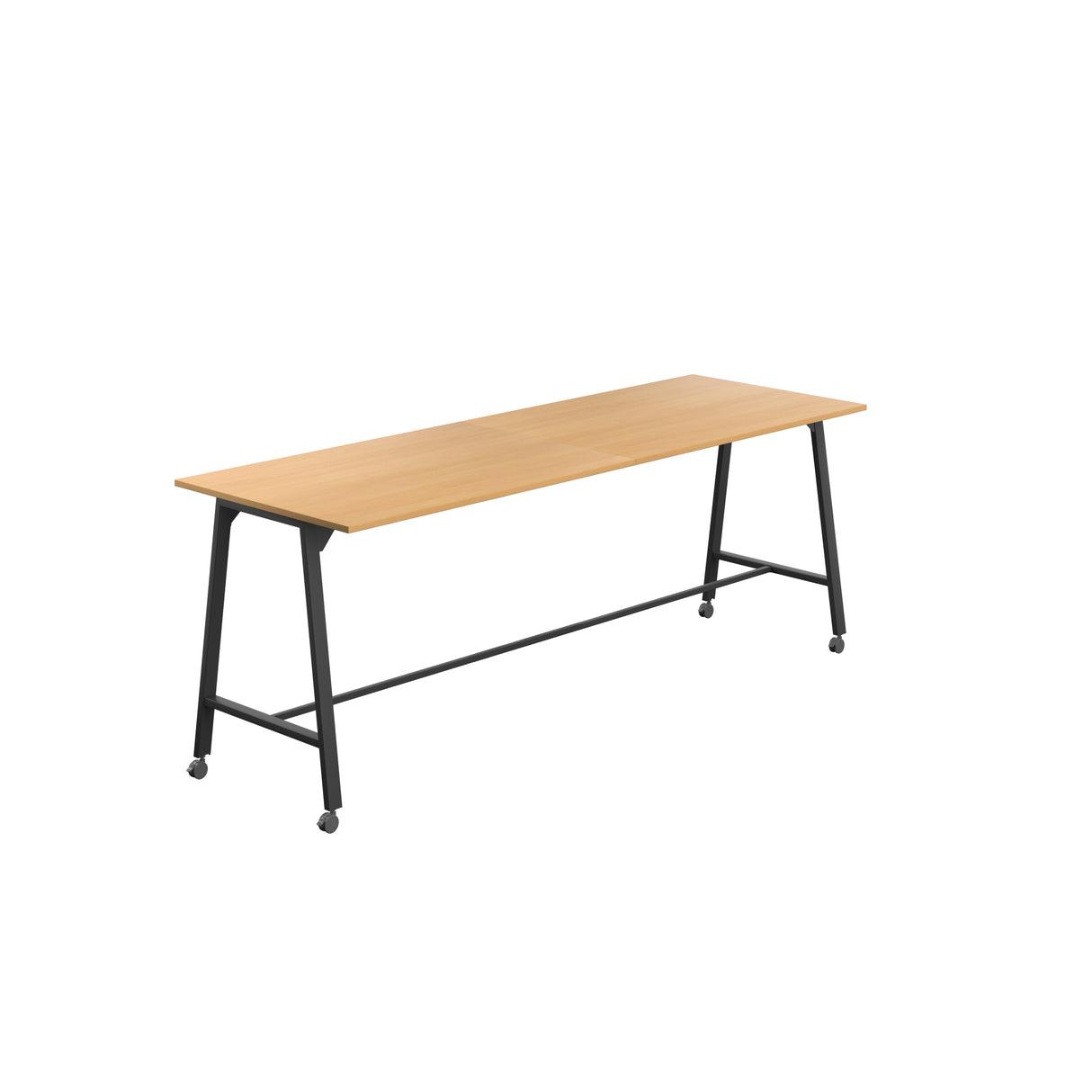 Titan Mobile High Maker Rectangular Table | 1200 X 1000 | White/Sorano Oak