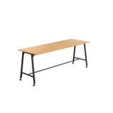 Titan Mobile High Maker Rectangular Table | 1200 X 1000 | White/Sorano Oak