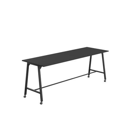 Titan Mobile High Maker Rectangular Table | 1200 X 1000 | White/Sorano Oak