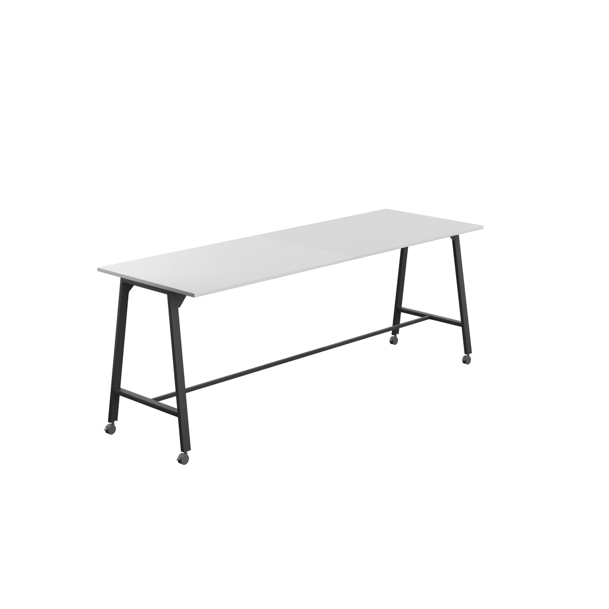 Titan Mobile High Maker Rectangular Table | 1200 X 1000 | White/Sorano Oak