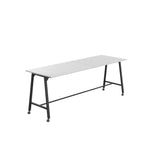 Titan Mobile High Maker Rectangular Table | 1200 X 1000 | White/Sorano Oak