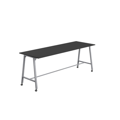 Titan Mobile High Maker Rectangular Table | 1200 X 1000 | White/Sorano Oak