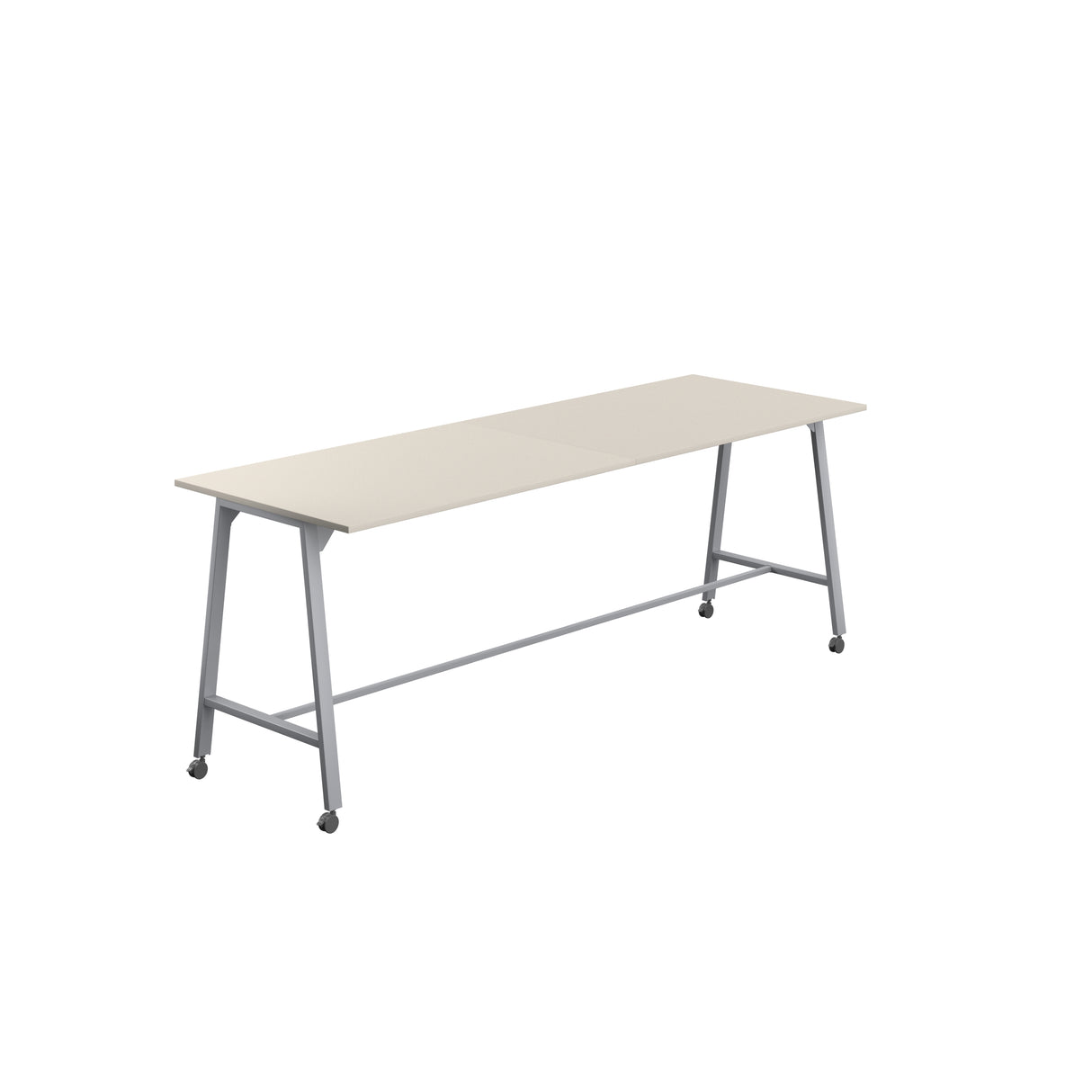 Titan Mobile High Maker Rectangular Table | 1200 X 1000 | White/Sorano Oak
