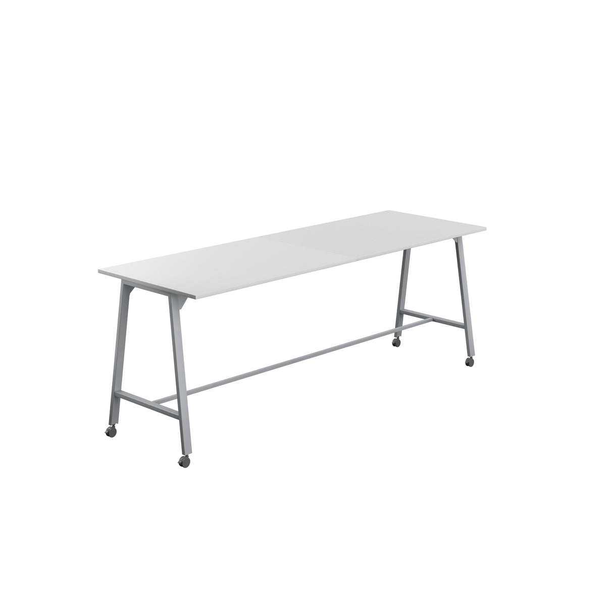 Titan Mobile High Maker Rectangular Table | 1200 X 1000 | White/Sorano Oak