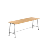 Titan Mobile High Maker Rectangular Table | 1200 X 1000 | White/Sorano Oak