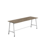 Titan Mobile High Maker Rectangular Table | 1200 X 1000 | White/Sorano Oak