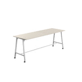 Titan Mobile High Maker Rectangular Table | 1200 X 1000 | White/Sorano Oak