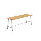Titan Mobile High Maker Rectangular Table | 1200 X 1000 | White/Sorano Oak
