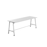Titan Mobile High Maker Rectangular Table | 1200 X 1000 | White/Sorano Oak