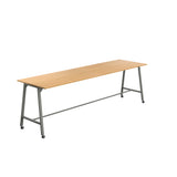 Titan Mobile High Maker Rectangular Table | 1200 X 1000 | White/Sorano Oak