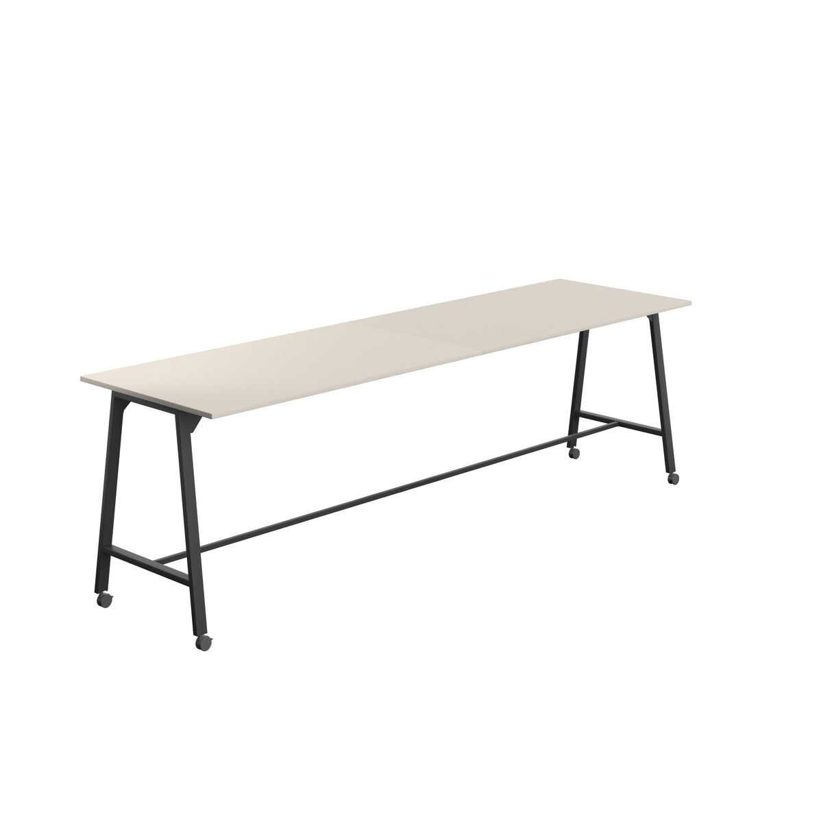 Titan Mobile High Maker Rectangular Table | 1200 X 1000 | White/Sorano Oak