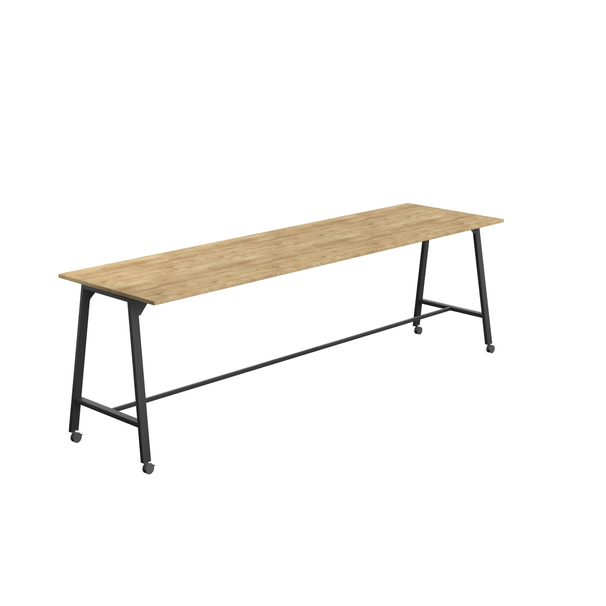 Titan Mobile High Maker Rectangular Table | 1200 X 1000 | White/Sorano Oak