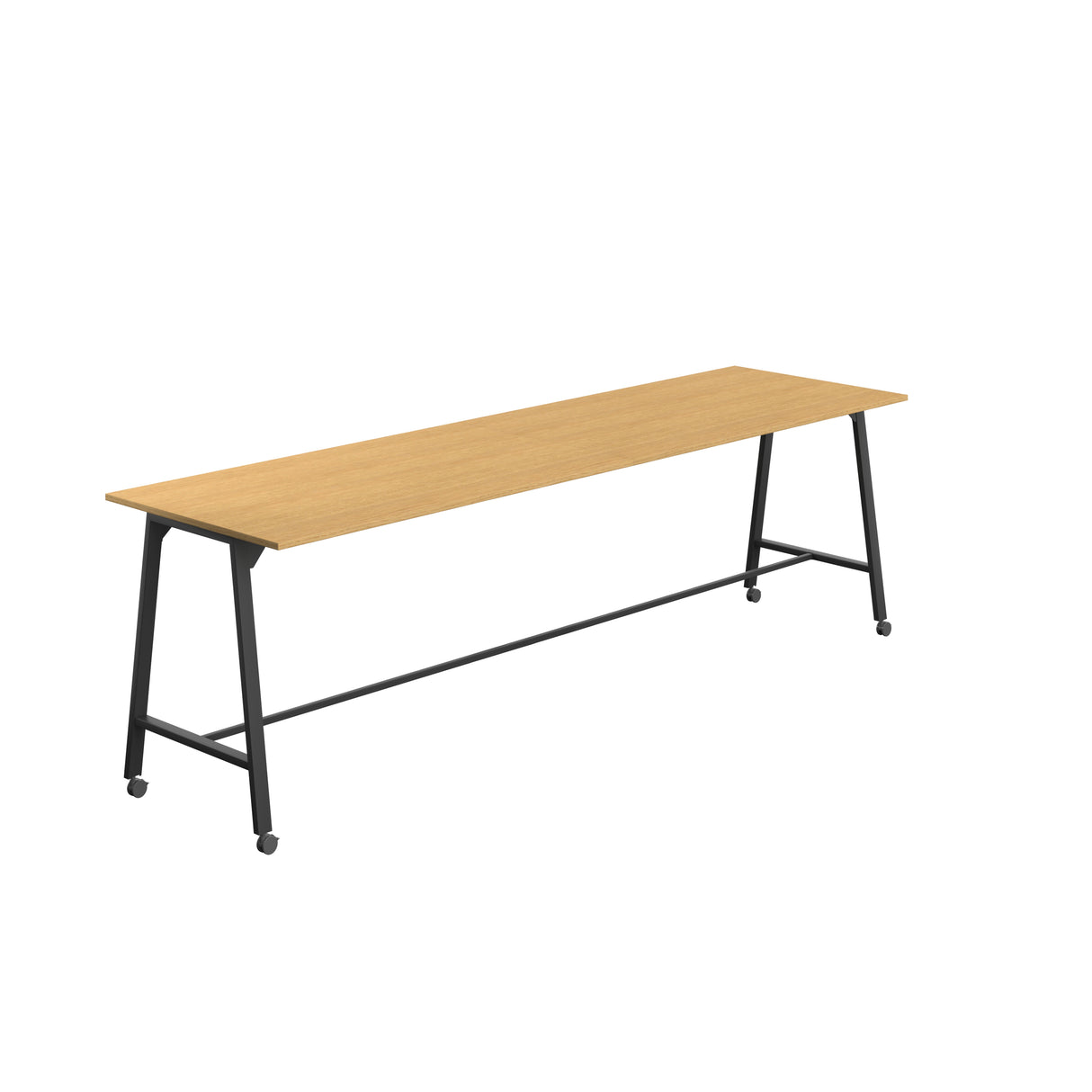 Titan Mobile High Maker Rectangular Table | 1200 X 1000 | White/Sorano Oak