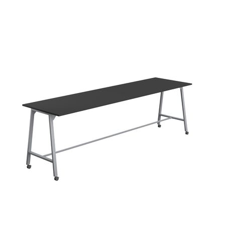 Titan Mobile High Maker Rectangular Table | 1200 X 1000 | White/Sorano Oak
