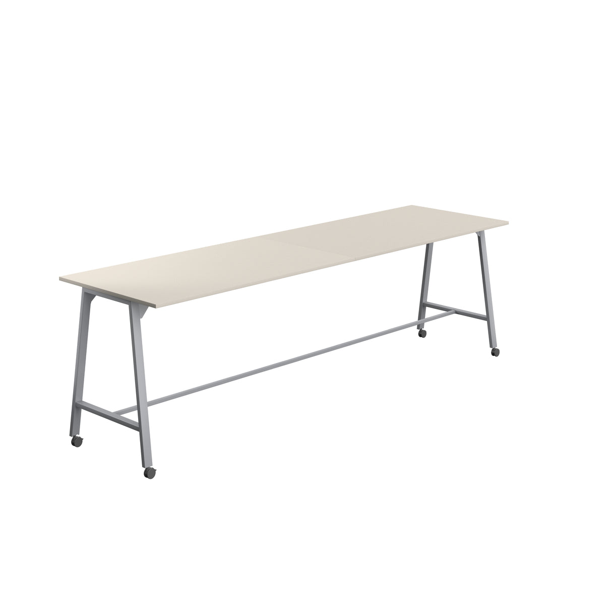 Titan Mobile High Maker Rectangular Table | 1200 X 1000 | White/Sorano Oak