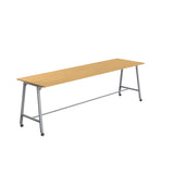 Titan Mobile High Maker Rectangular Table | 1200 X 1000 | White/Sorano Oak