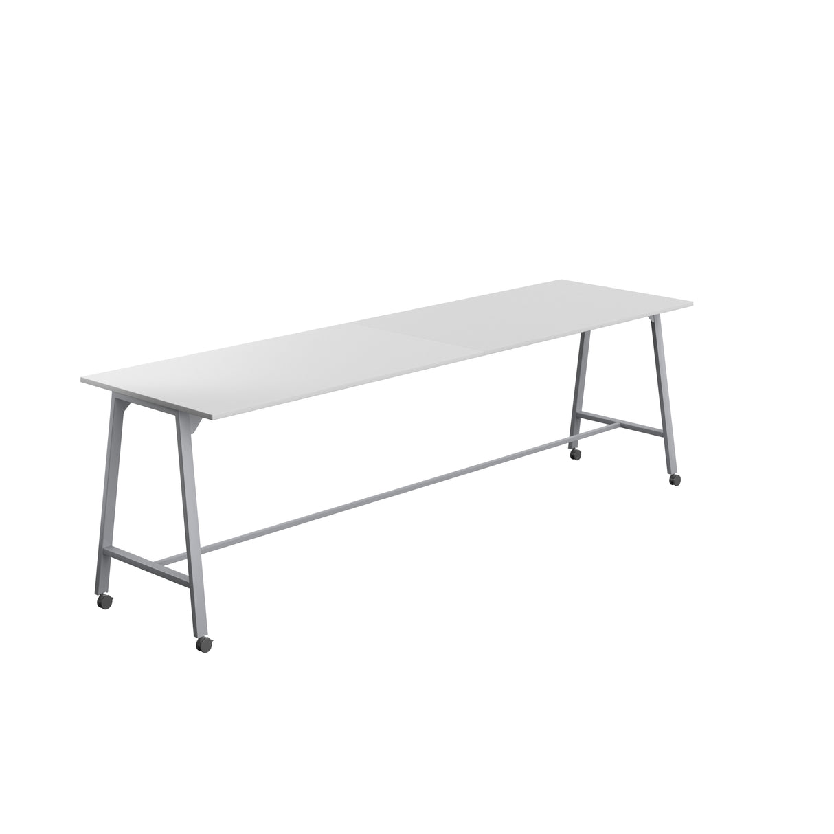 Titan Mobile High Maker Rectangular Table | 1200 X 1000 | White/Sorano Oak