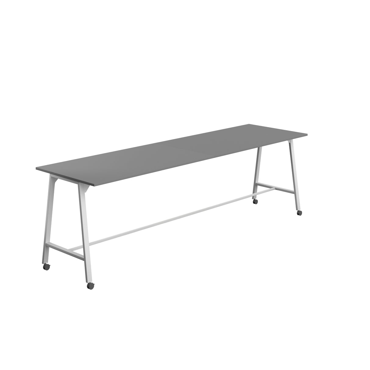Titan Mobile High Maker Rectangular Table | 1200 X 1000 | White/Sorano Oak