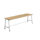 Titan Mobile High Maker Rectangular Table | 1200 X 1000 | White/Sorano Oak