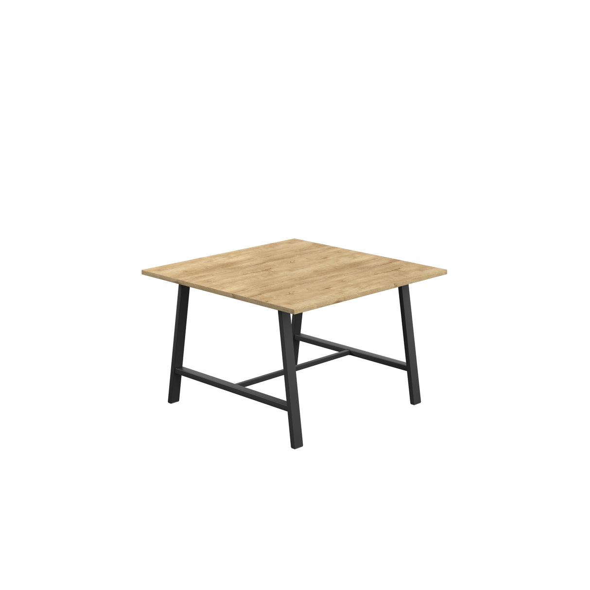 Titan Low Maker Rectangular Table | 1500 X 1000 | Black/Sorano Oak