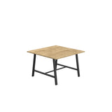 Titan Low Maker Rectangular Table | 1500 X 1000 | Black/Sorano Oak