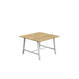 Titan Low Maker Rectangular Table | 1500 X 1000 | Black/Sorano Oak