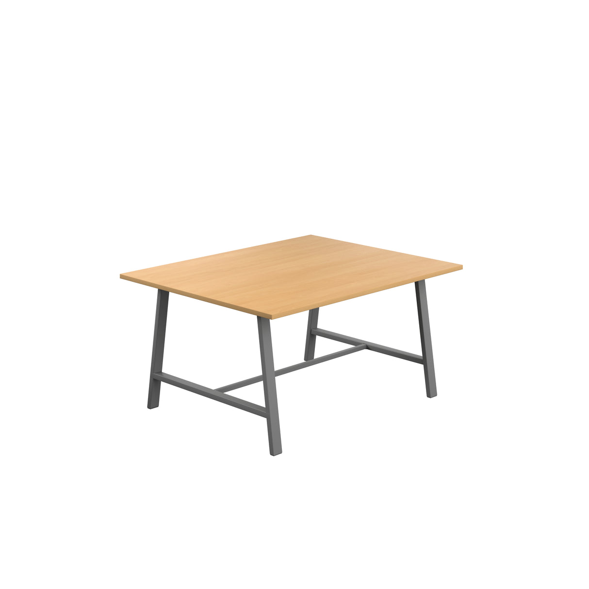 Titan Low Maker Rectangular Table | 1500 X 1000 | Black/Sorano Oak
