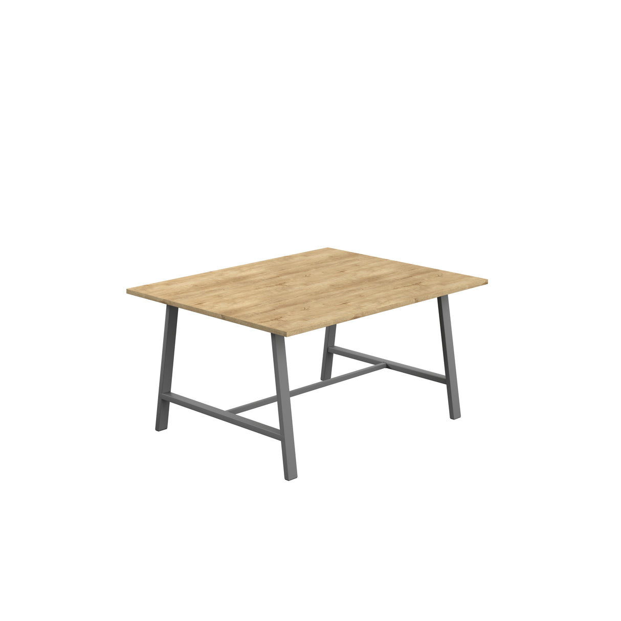 Titan Low Maker Rectangular Table | 1500 X 1000 | Black/Sorano Oak