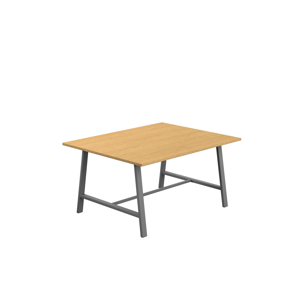 Titan Low Maker Rectangular Table | 1500 X 1000 | Black/Sorano Oak
