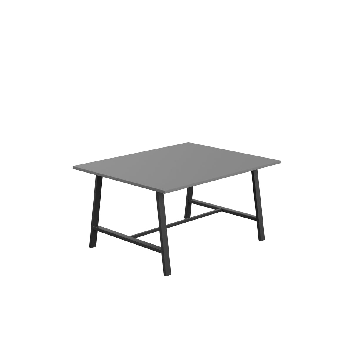Titan Low Maker Rectangular Table | 1500 X 1000 | Black/Sorano Oak