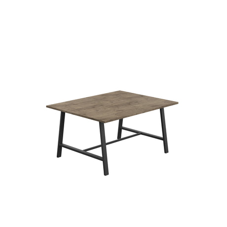 Titan Low Maker Rectangular Table | 1500 X 1000 | Black/Sorano Oak