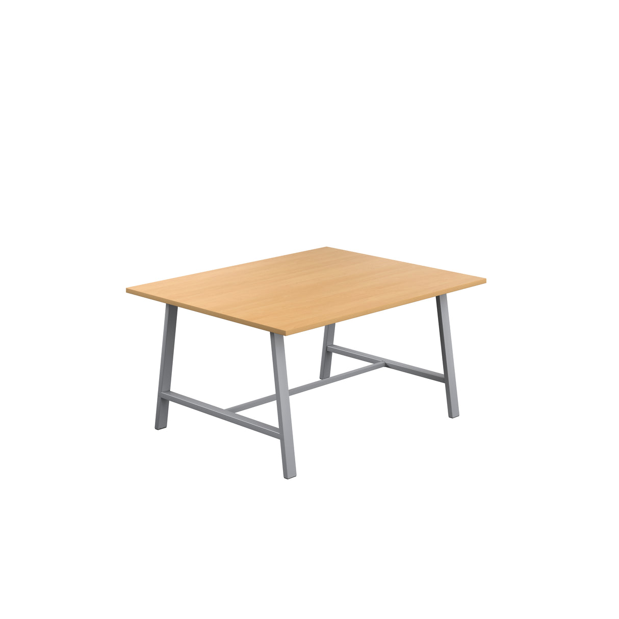 Titan Low Maker Rectangular Table | 1500 X 1000 | Black/Sorano Oak
