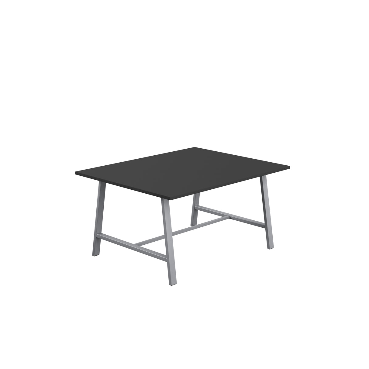 Titan Low Maker Rectangular Table | 1500 X 1000 | Black/Sorano Oak