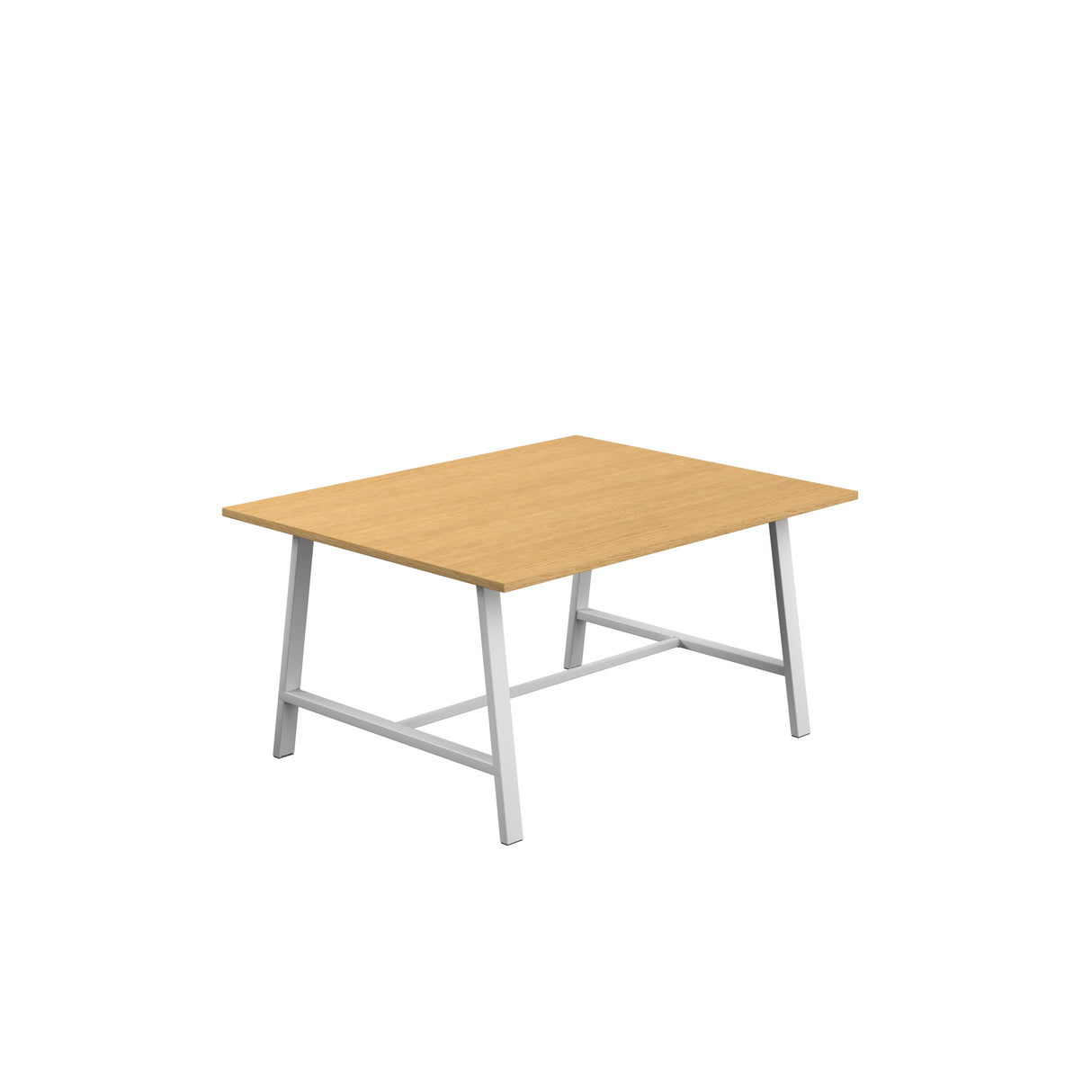 Titan Low Maker Rectangular Table | 1500 X 1000 | Black/Sorano Oak