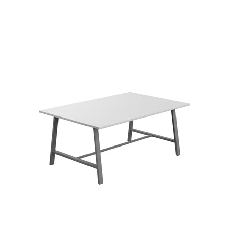 Titan Low Maker Rectangular Table | 1500 X 1000 | Black/Sorano Oak