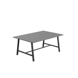 Titan Low Maker Rectangular Table | 1500 X 1000 | Black/Sorano Oak
