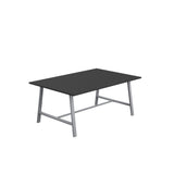 Titan Low Maker Rectangular Table | 1500 X 1000 | Black/Sorano Oak