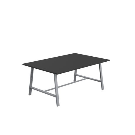 Titan Low Maker Rectangular Table | 1500 X 1000 | Black/Sorano Oak
