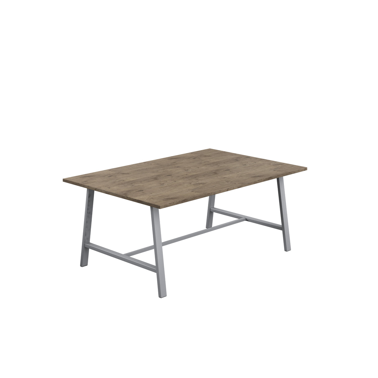 Titan Low Maker Rectangular Table | 1500 X 1000 | Black/Sorano Oak