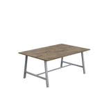 Titan Low Maker Rectangular Table | 1500 X 1000 | Black/Sorano Oak