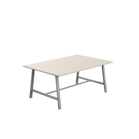 Titan Low Maker Rectangular Table | 1500 X 1000 | Black/Sorano Oak
